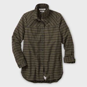 EUC Duluth Trading Co Folklore Flannel Shirt - Olive green & Black - Size Small